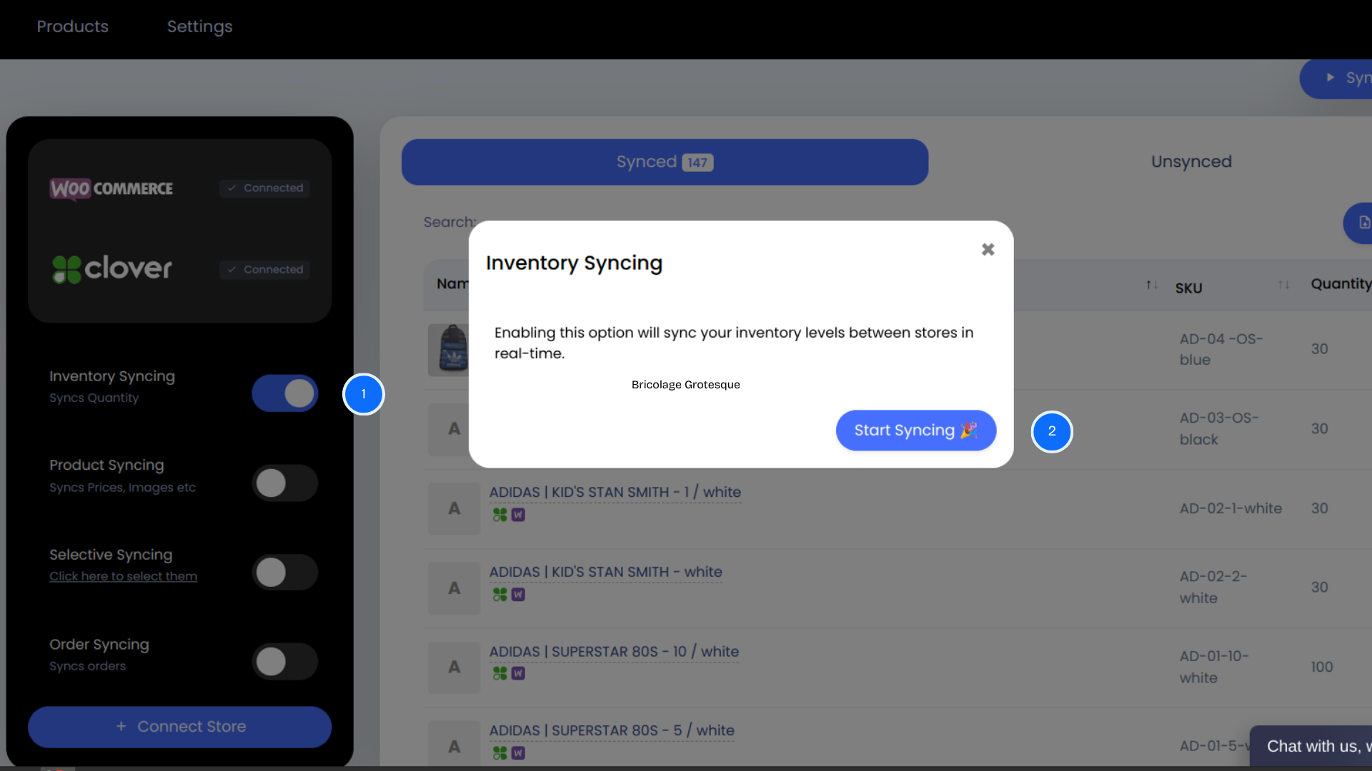 Enabling Inventory Sycning on QuickSync