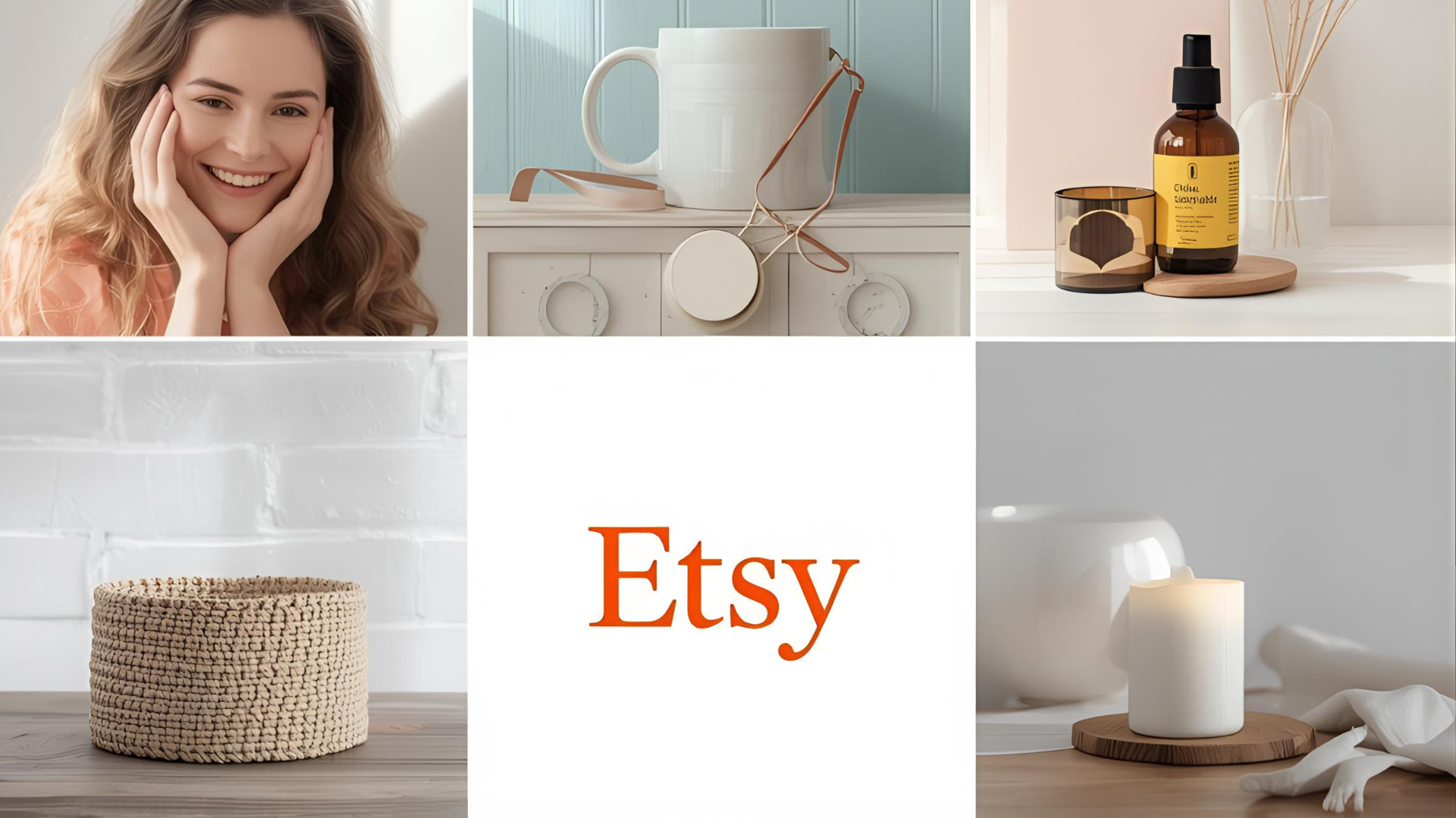 Instagram dashboard showing an aesthetic, color-coordinated feed for Etsy shop promotion.