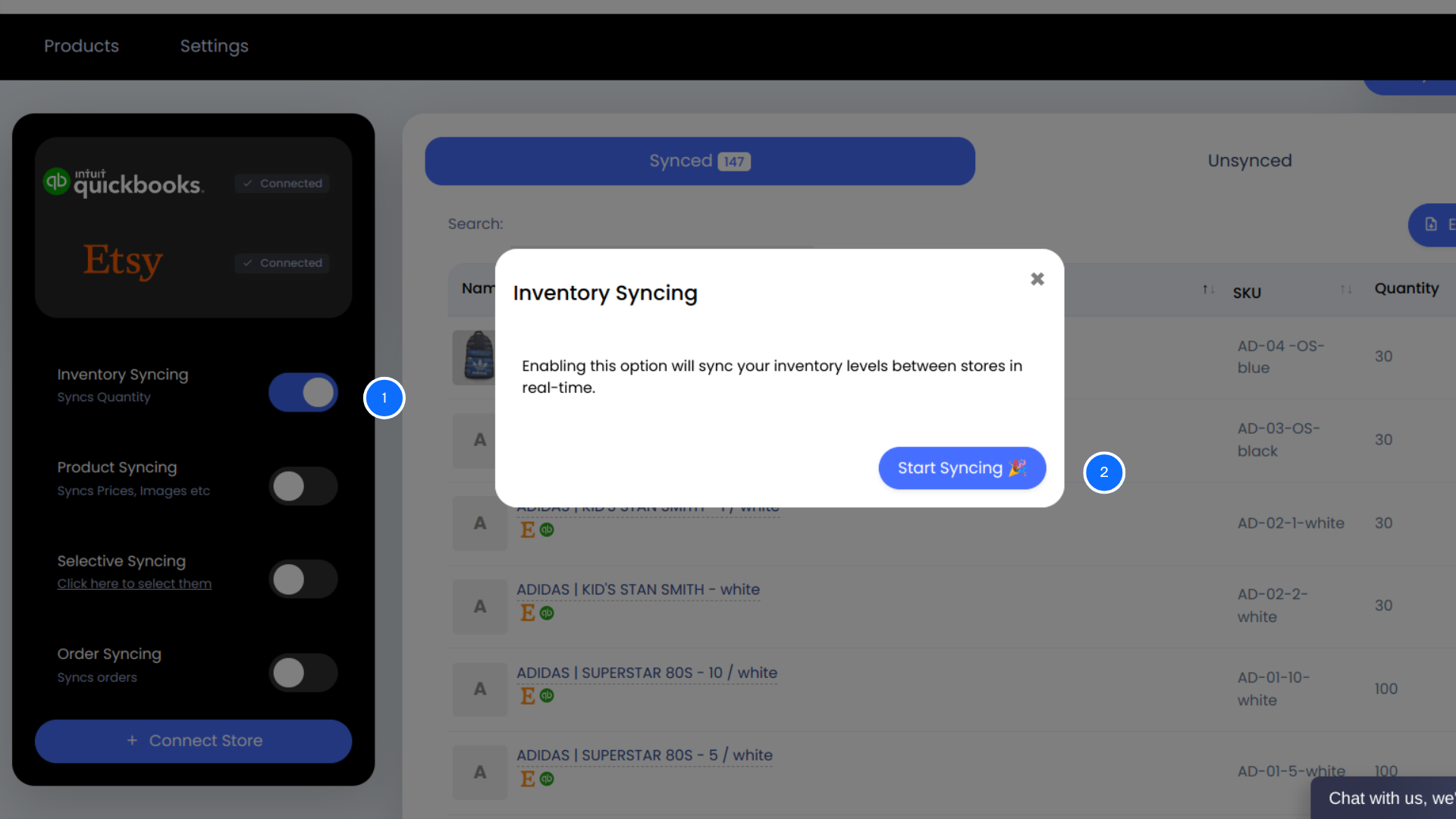 Connecting QuickBooks with QuickSync