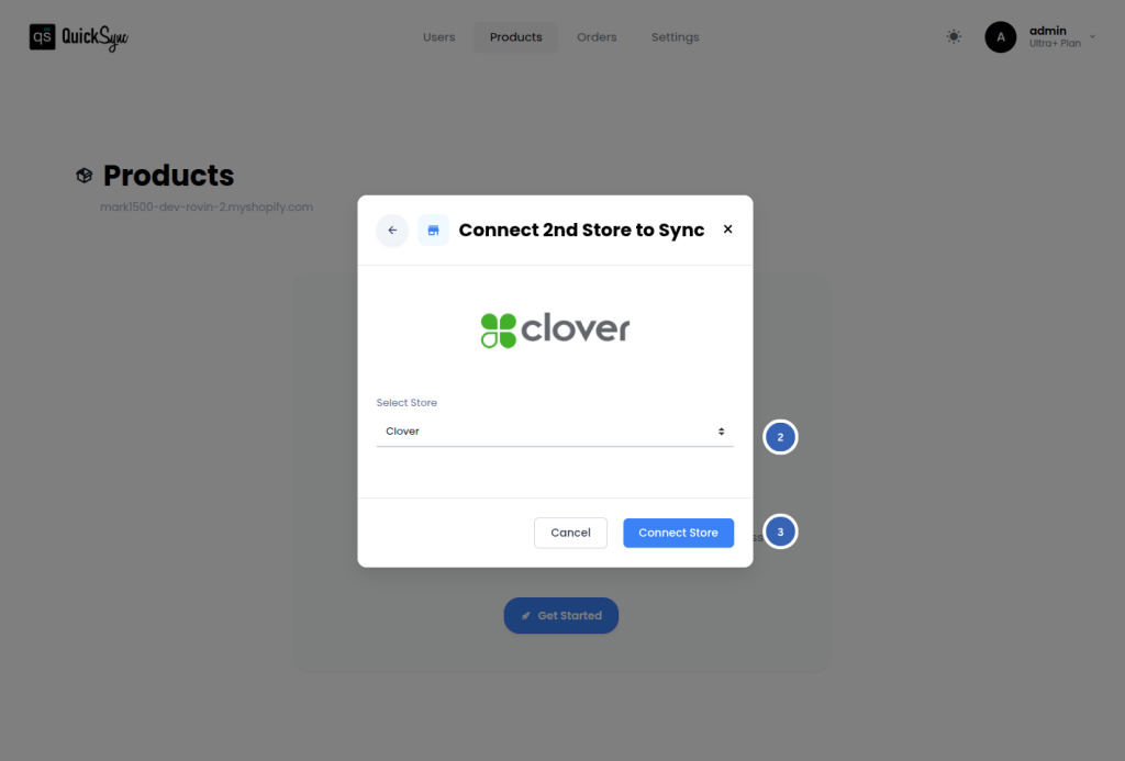 Clover POS integration dashboard syncing products in real time