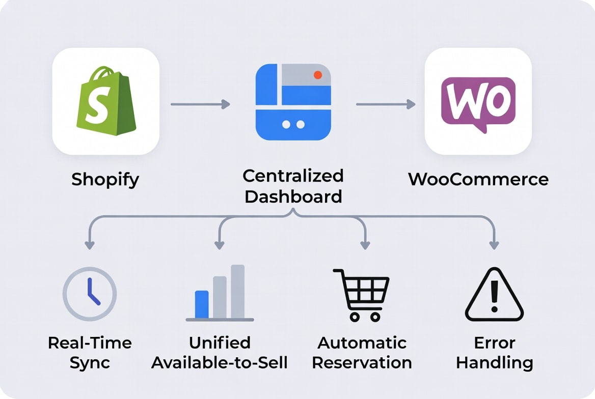 key Shopify WooCommerce inventory management components