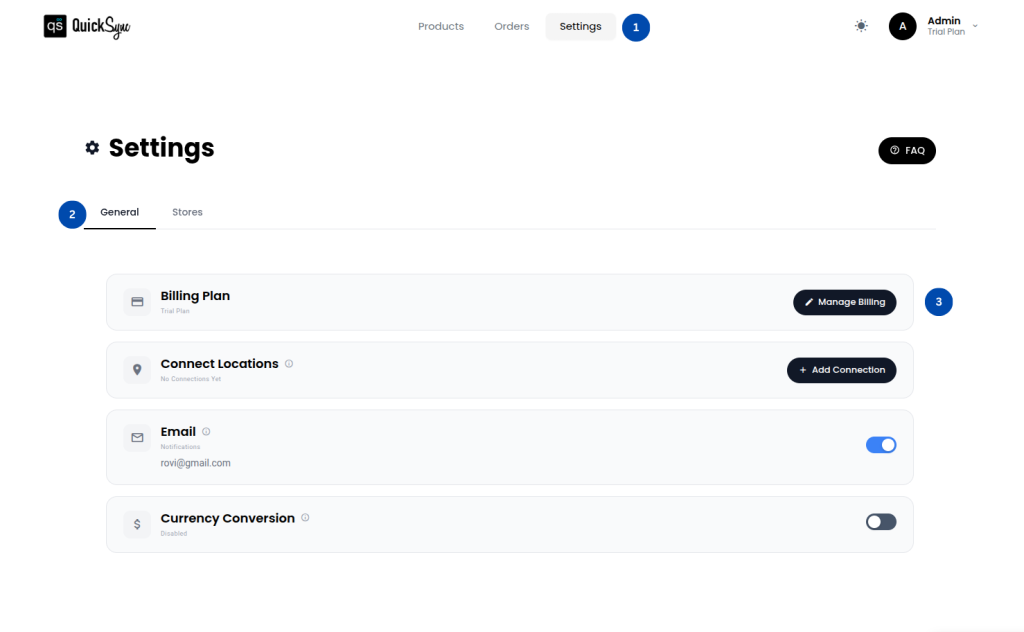 QuickSync billing methods