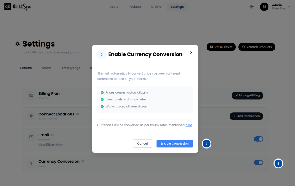 QuickSync Currency Conversion QuickSync Currency Conversion