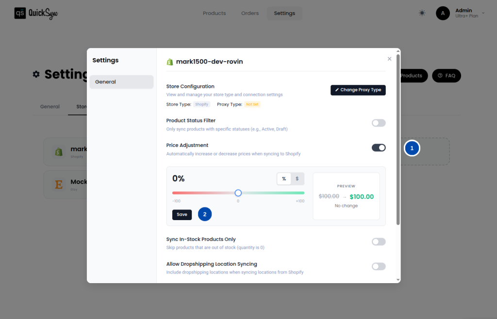 price modification price modification