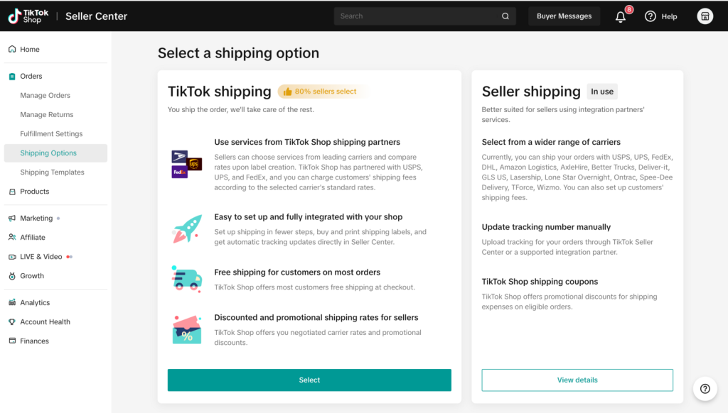 what is fulfilment by seller vs fulfilment by tiktok