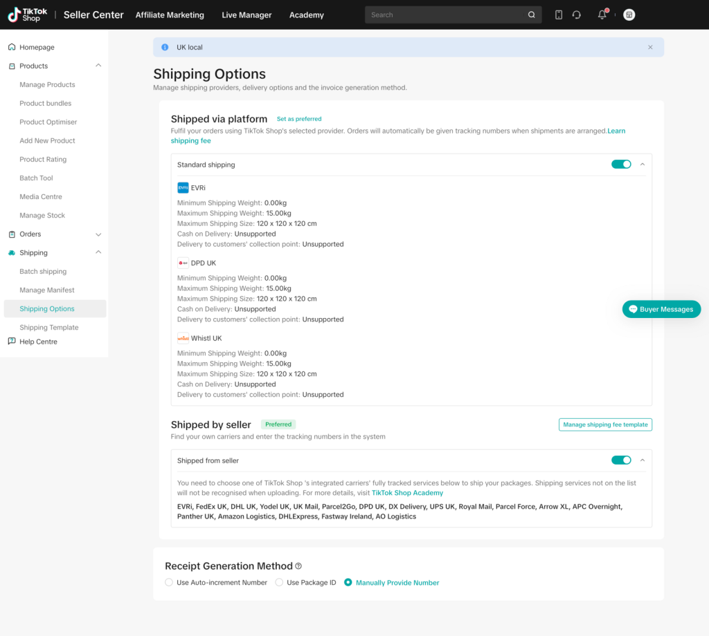 what is fulfilment by seller vs fulfilment by tiktok