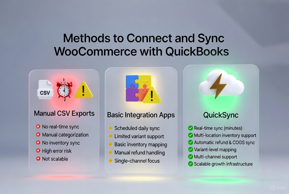 Methods to Connect WooCommerce to QuickBooks