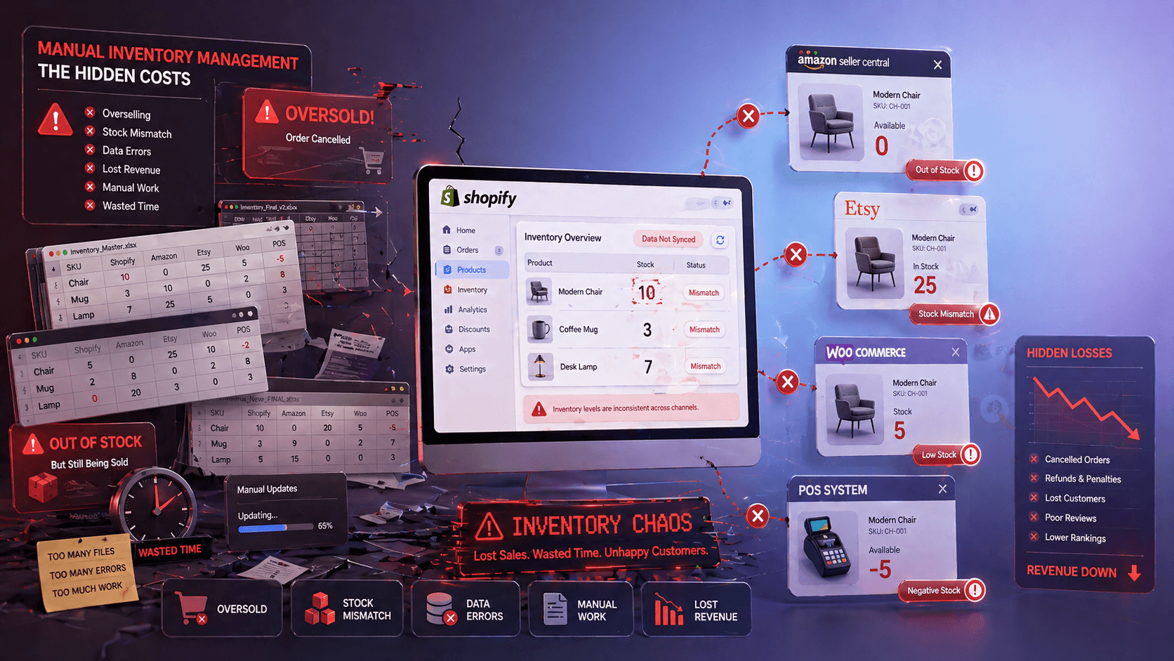 The hidden costs of manual inventory: overselling, stockouts and falling sales