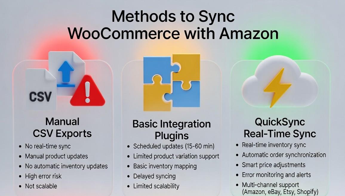 Ways to Connect and Sync WooCommerce with Amazon
