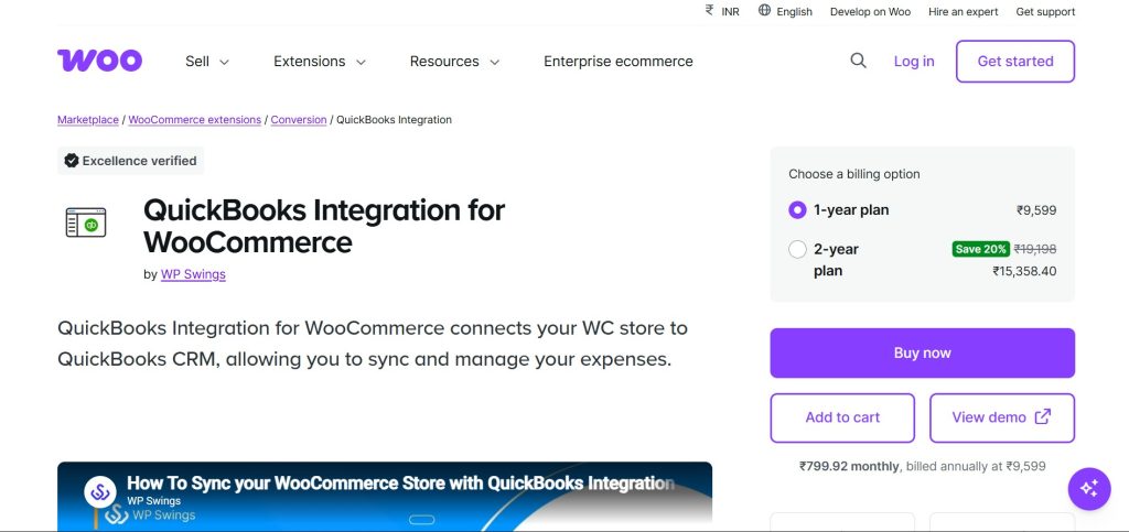 QuickBooks Integration for WooCommerce (WP Swings)
