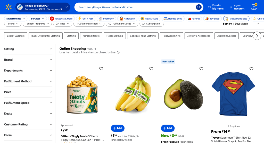 source: wallmart official website