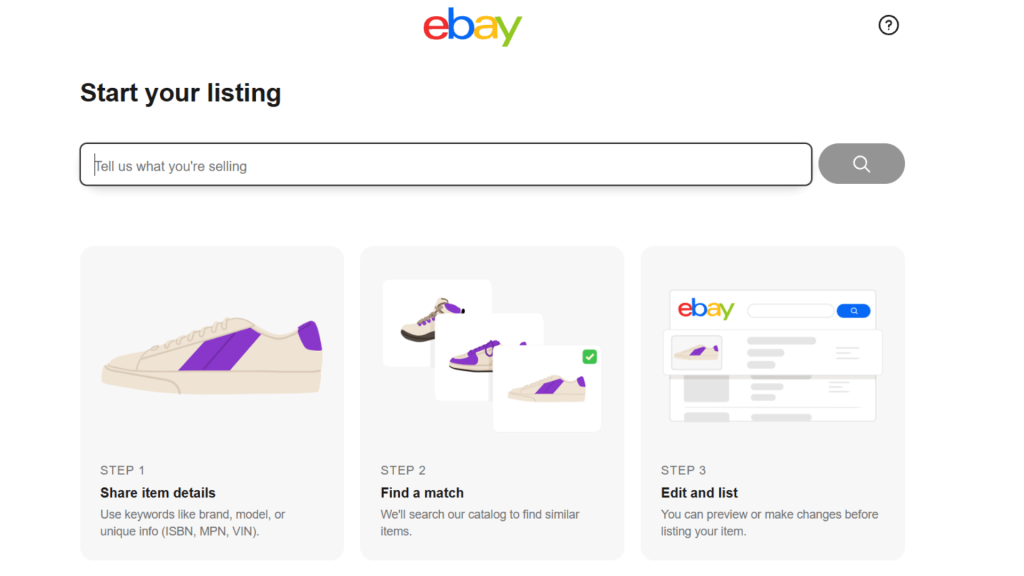 Source: eBay official website