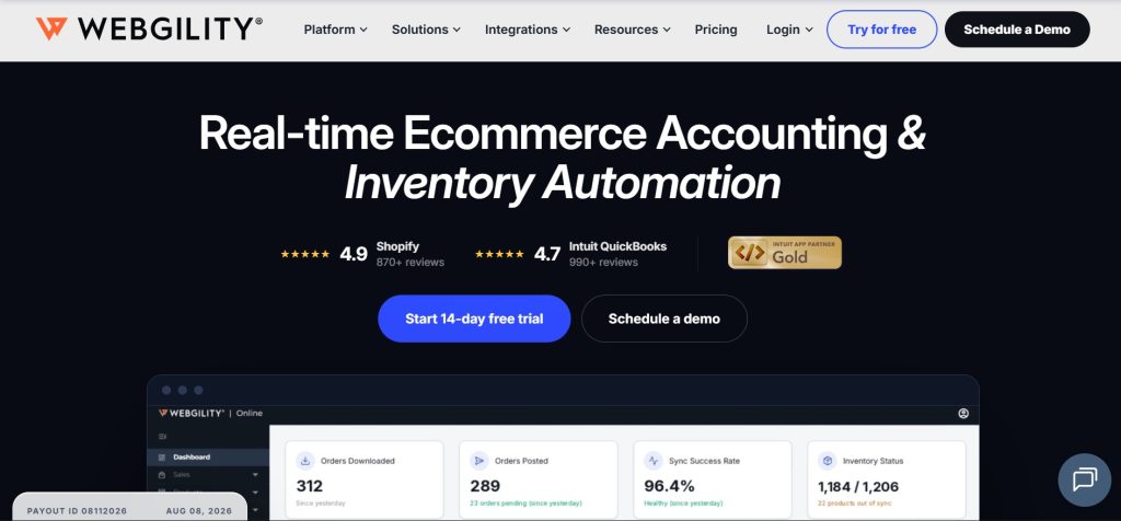 Webgility WooCommerce QuickBooks Integration